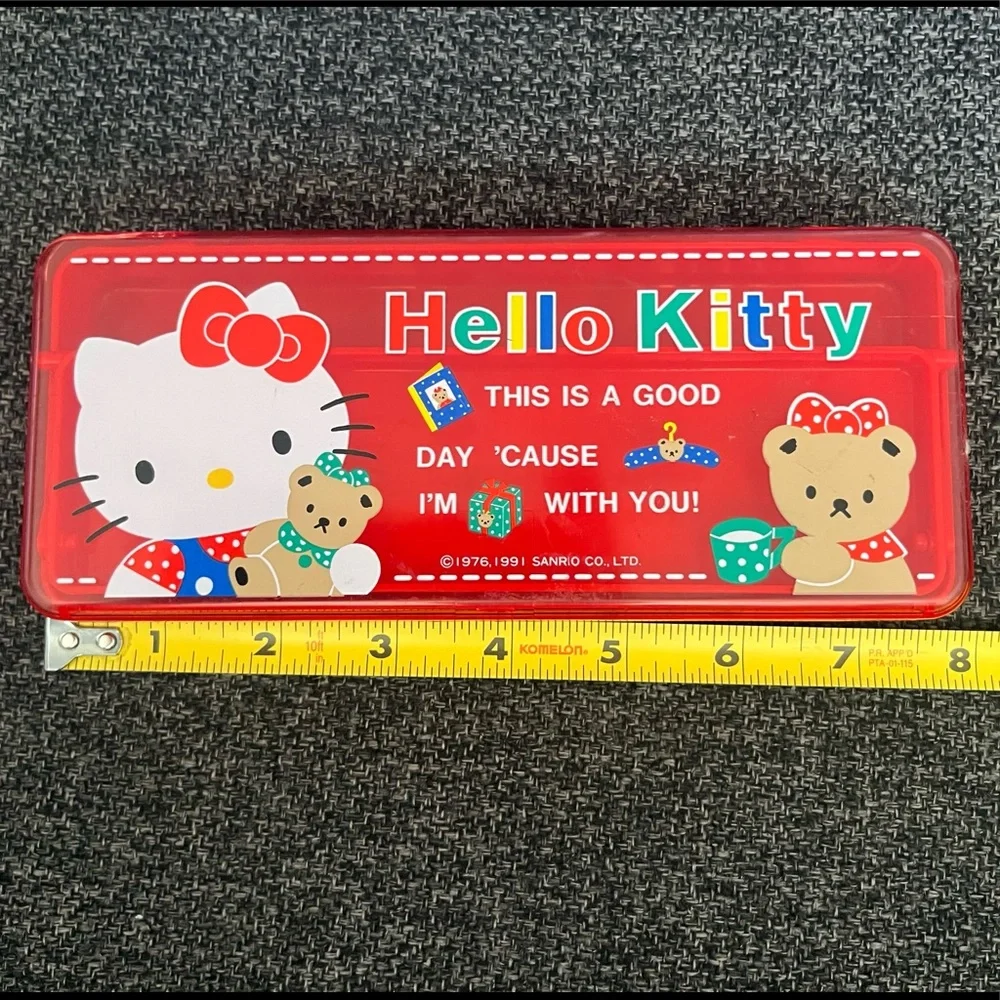 •1991 Hello Kitty Pencil Case “This is a good day ‘cause I’m with you”•